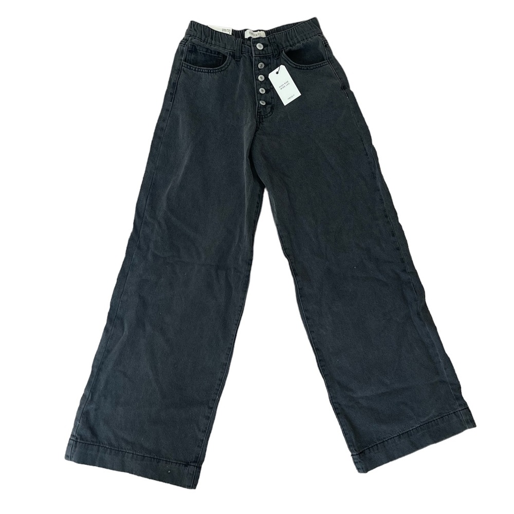 Forever 21 | Dark Grey High Rise Wide Leg Jeans S NWT